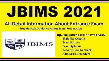 JBIMS 2021 - Notification, Dates, Application, Eligibility, Admit Card, Pattern, Syllabus, Result