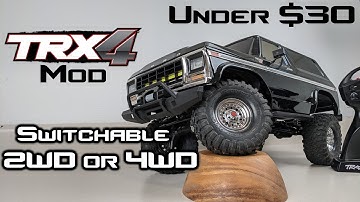Traxxas TRX-4 Switchable 2WD / 4WD Mod - Cheap, Simple, HOW TO GUIDE!
