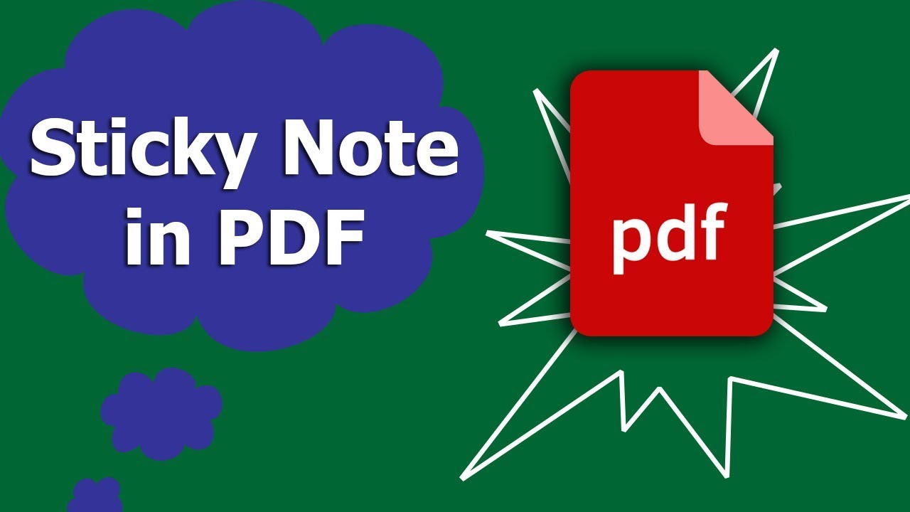 Hofte Afhængighed bypass How to add Sticky Note in PDF Document by using adobe acrobat pro - YouTube