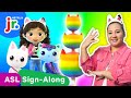 Mixing Colors with MerCat! | ASL Sign-Along Songs for Kids 🧏 Gabby&#39;s Dollhouse | Netflix Jr