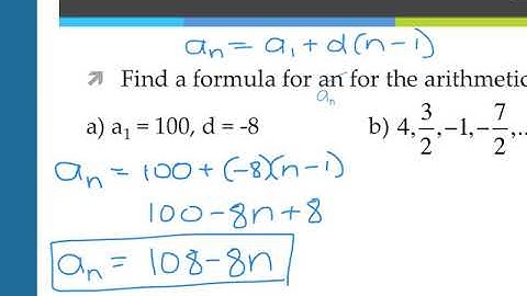 3.5 - 8.2 Arithmetic Sequences and Partial Sums