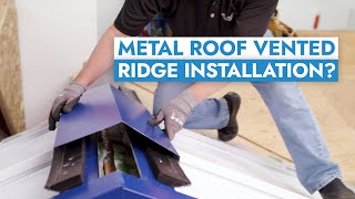 How to Install a Vented Ridge on a Standing Seam Roof: SMI Detail VR1