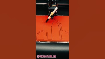 RoboArtLabor - Robot Draw a Spooky #Monster #face 🎃🤖 #horrorshorts  #spooky #robot #plotter #drawing