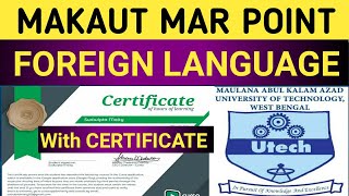 #MAKAUT // FOREIGN LANGUAGE //FREE ONLINE CORSES WITH CERTIFICATE // #MAR POINT screenshot 2