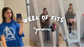 week of my school outfits + grwm