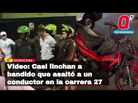 Casi linchan a bandido que asaltó a un conductor en la carrera 27 de Bucaramanga