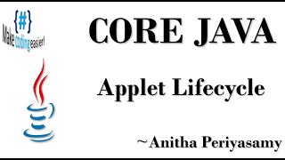 Applet Life Cycle - Java Programming