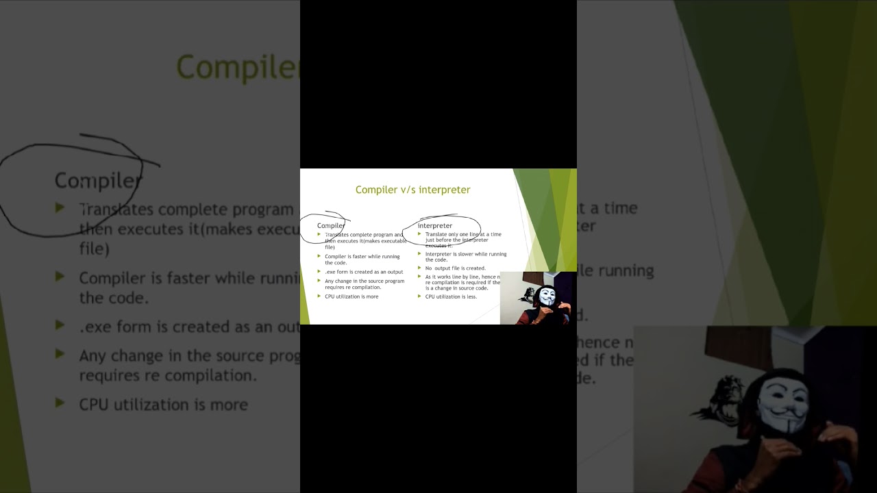 interpreter vs compiler short 