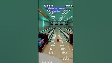 animation of a bowling alley made using blender-simulation created using rigid body physics#blender