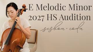 E Melodic Minor Scale | 2027 CODA & SCSBOA HS Cello Audition Scale
