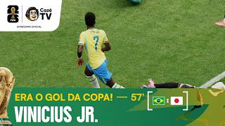 QUASE UM GOLAÇO! VINI JR FAZ LINDA JOGADA CONTRA O JAPÃO NOS 16 AVOS DE FINAL DA COPA DO MUNDO