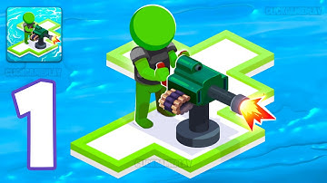 War Of Rafts: Crazy Sea Battle Gameplay Walkthrough Part 1 - Tutorial Navy War (Android,iOS)