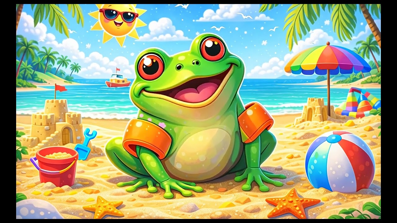 Занетта, лягушка 🐸🏖️, пляжная сказка на ночь для детей | Радостная и спокойная