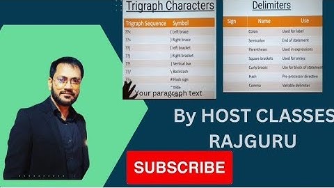 Trigraph sequence in C Language |Delimiters in C programming. #Trigraph #Delimiters