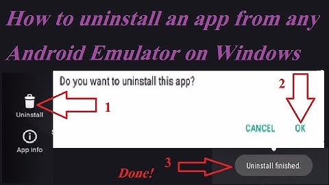 How to uninstall any app on any #Android #Emulator on Windows