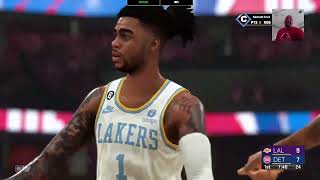 NBA 2K23 Rookie Year starting LA Lakers vs Detroit Pistons G25