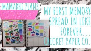 CHATTY MEMORY PLAN WITH ME (THEY ARE BACK)!! CRICKET PAPER CO STICKERS! EC JUST MY TYPE VERTICAL