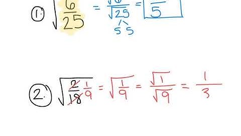 Simplifying Radicals-Quotient Rule