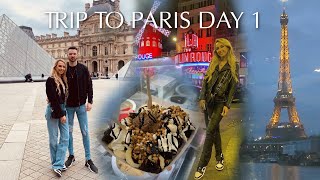 PARIS VLOG Day 1 | moulin rouge , the louvre , boat trip on the seine