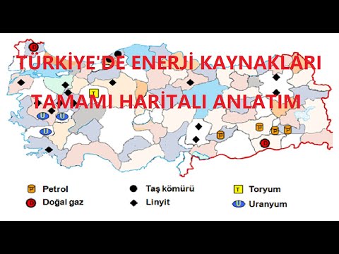 TÜRKİYE'DE ENERJİ KAYNAKLARI HARİTALI - YouTube
