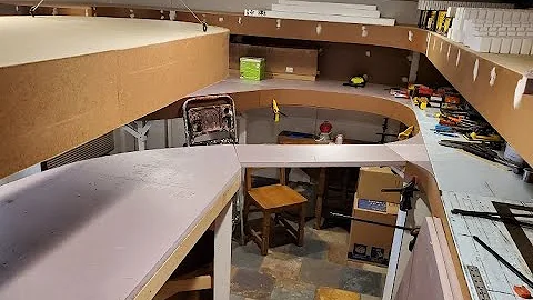HO Scale Model Railroad Benchwork Construction. Layout Part 11