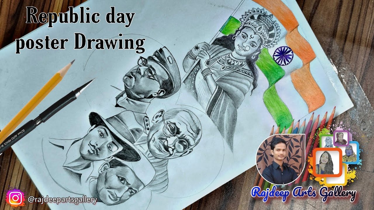 Update more than 182 sketch for republic day latest