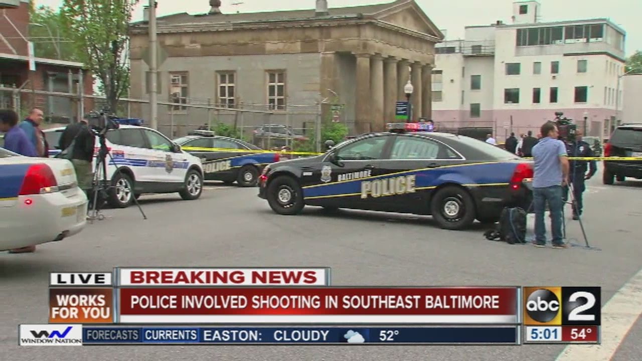 Officer involved shooting in southeast Baltimore - YouTube