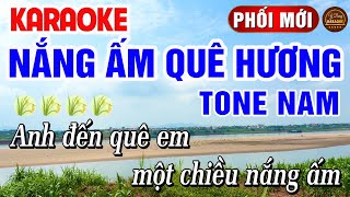Nắng Ấm Quê Hương Karaoke Tone Nam Hay Nhất 2026 | Y Dung Karaoke