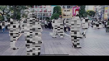 censored humans in shibuya using Niantic Lightship AR