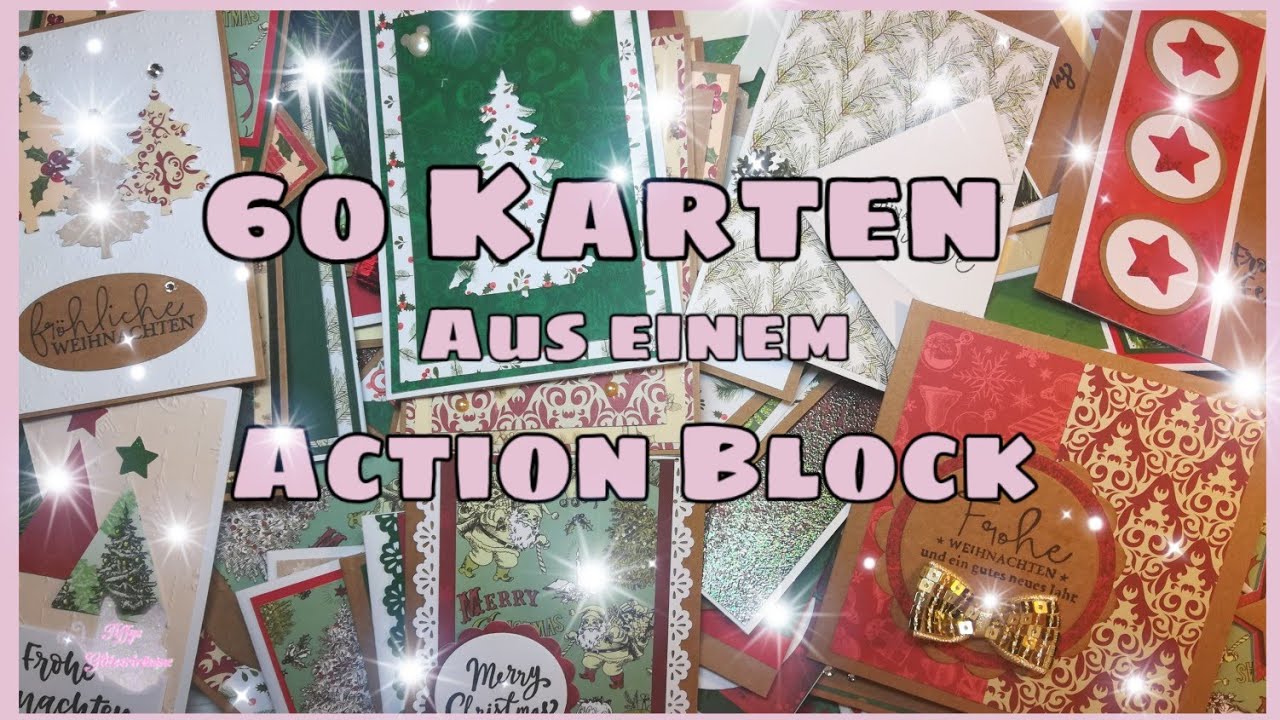 Update 60 Weihnachtskarten aus einem Action Block