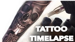 TATTOO TIME LAPSE / SKULL AND CANDLE / CHRISSY LEE 