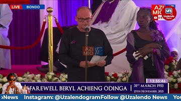 Beryl Odinga’s Son-in-Law Pays Tribute to His Late Mother-in-Law