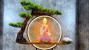 Thác Khói Trầm Hương Tiểu Cảnh Cao Cấp Quan Thế Âm Bồ Tát