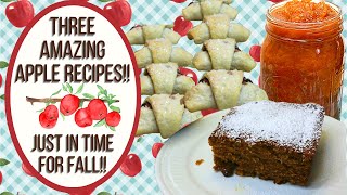 3 AMAZING APPLE RECIPES!!  JUST IN TIME FOR FALL!! @NoreensKitchenOfficial