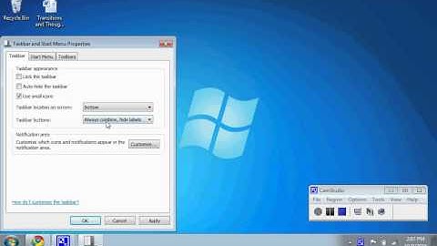 Win7 Taskbar Look Like WinXP: HowTo Video