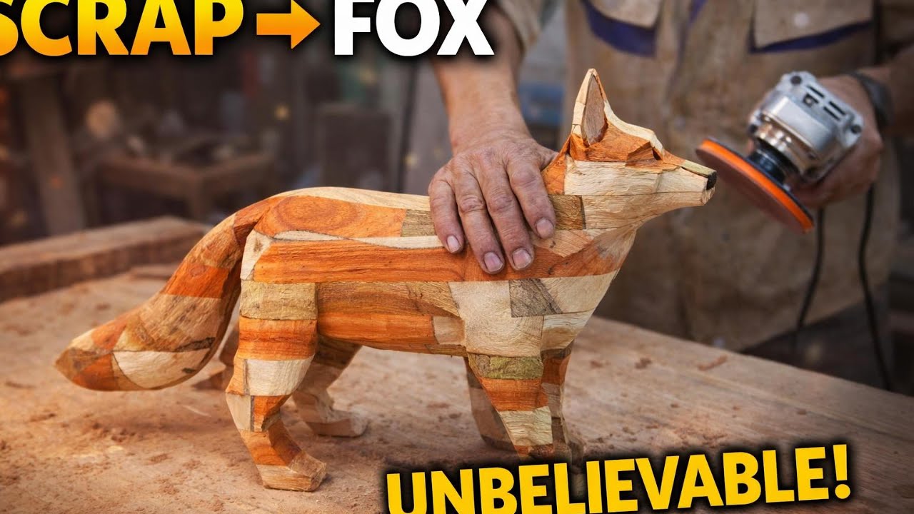 You Won’t Believe This Fox Made from Waste Wood.