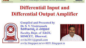 Differential  input differential output amplifier using op-amp