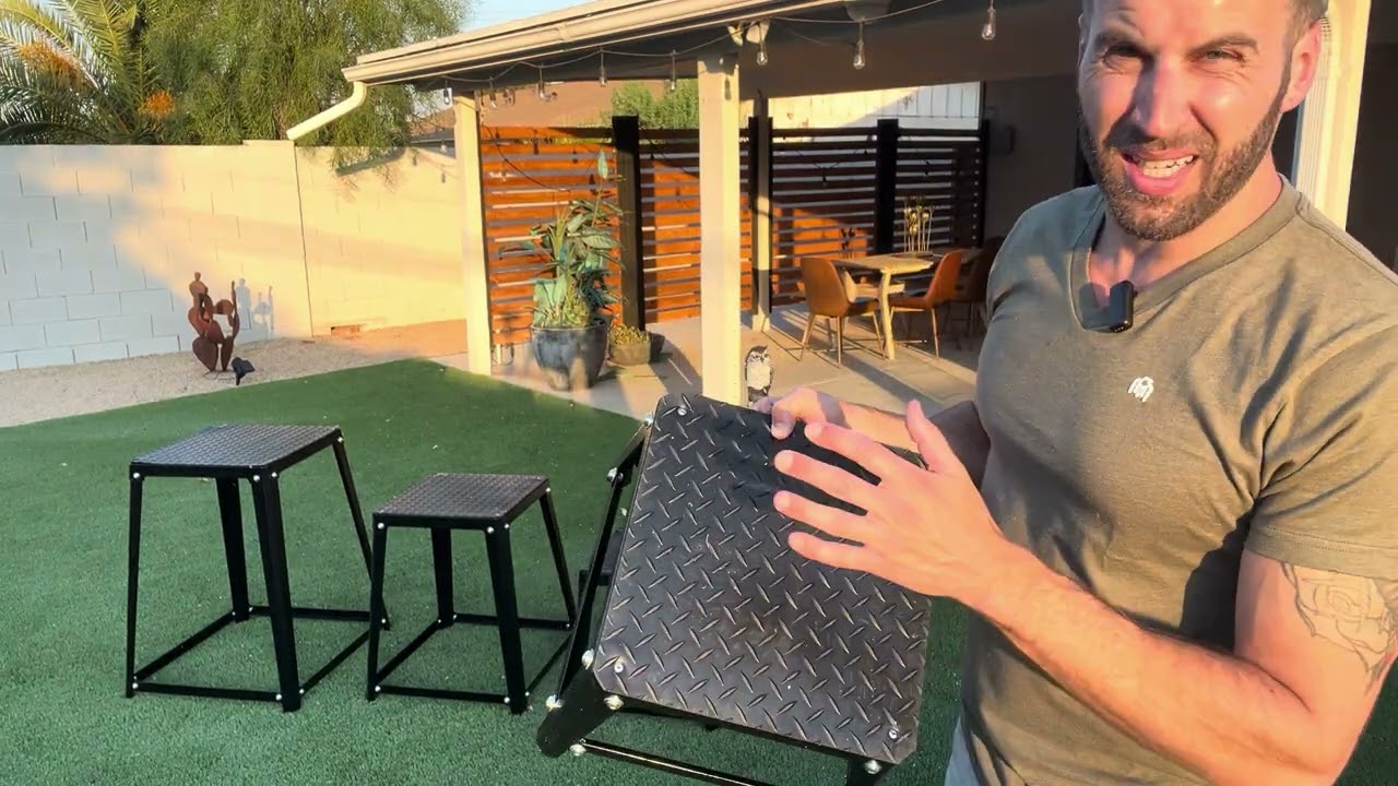 Plyometric Jump Box Set,12/18/24/30 Inch Anti-slip Jump Box Exercise,Red Plyo Box,Steel Step Up Box