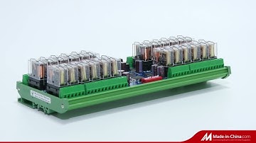 Huaqingjun 24-Channel RS485 Modbus RTU Relay Module