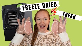 Freeze Dry RAW Costco Pork Chops / Freeze Dried vs. Fresh taste test!