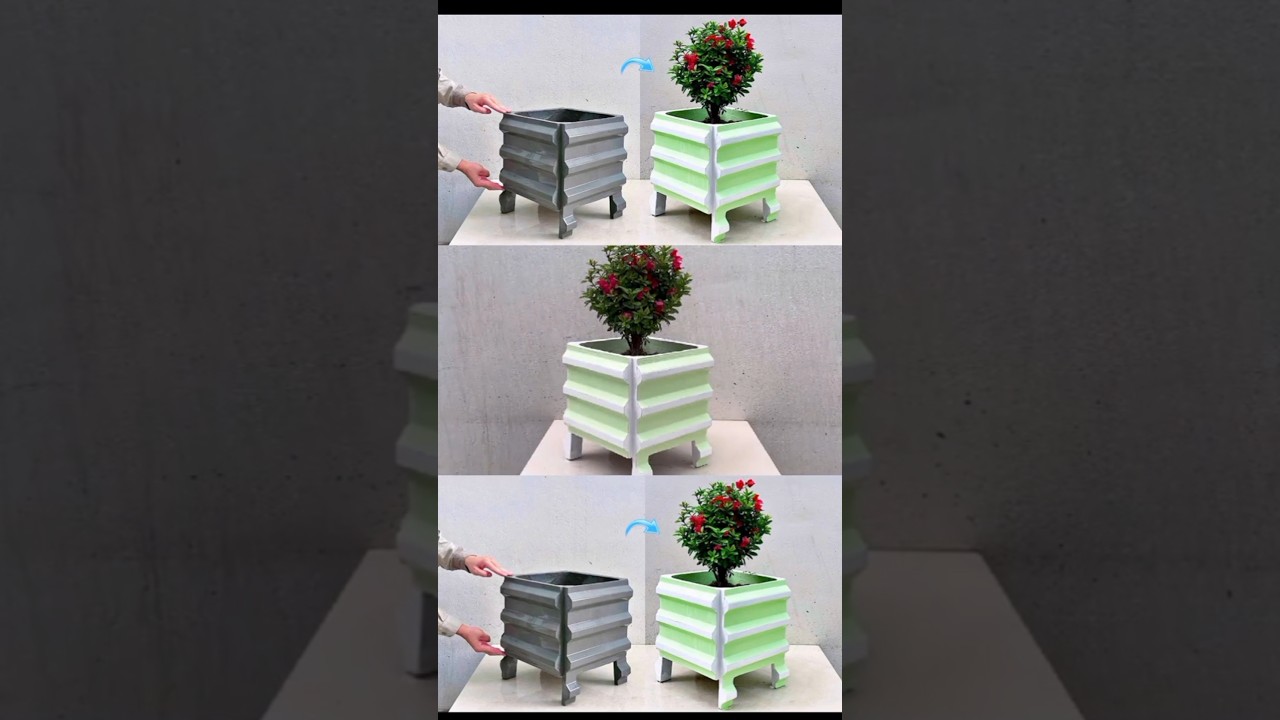 🌿 DIY Cement Flower Pot | Easy & Stylish Planter Tutorial 🏡