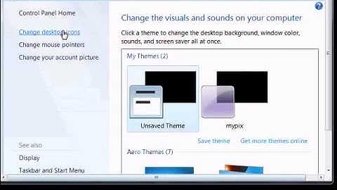 How to change the picture for an icon in Windows 7