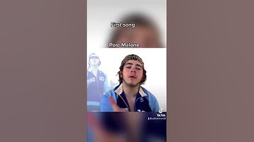 Thumbnail of Post Malone first song vs song that blew him up