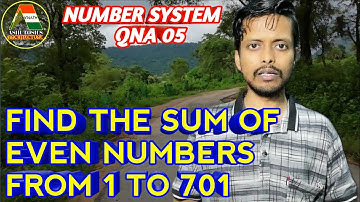 How The Sum of Even Numbers Will Findout | In Hindi | Number System QnA 05 | By SVZ A*NATH