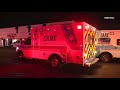 Car Slams Into Dental Office and Catches Fire in Fullerton, California.