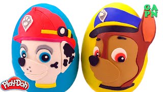 Gigante Huevos Sorpresa Play Doh de Patrulla Canina / Aprender Los Colores con Play Doh en Español