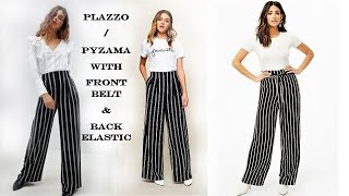 video thumbnail for: Plazzo/Pyzama With Front Belt & Back Elastic प्लाज़ों/पाइजामा - आगे बेल्ट और पीछे इलास्टिक