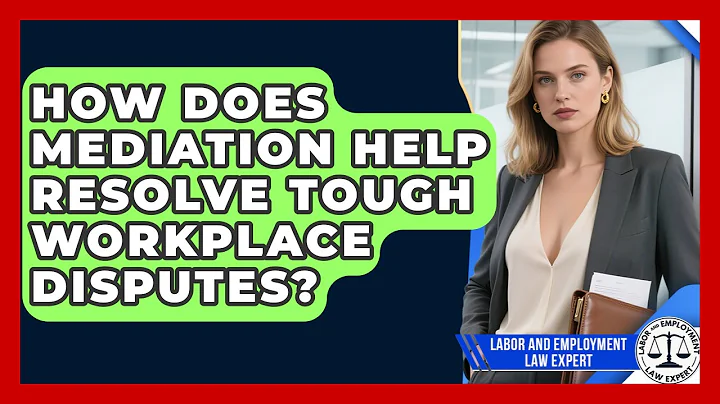 How Does Mediation Help Resolve Tough Workplace Disputes? - Labor and Employment Law Expert