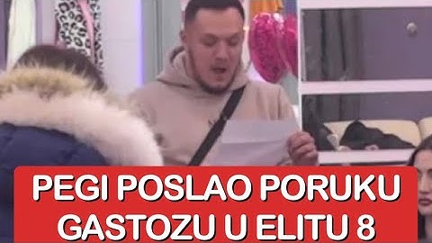Elita 8: PEGI POSLAO PORUKU GASTOZU U ELITU 8 | Zadruga uzivo