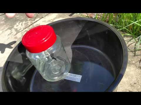 Radiometer - Homemade - Test with sealed coffee jar - outdoor with opaque pan - overidonTV